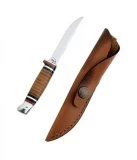 Case Hunter 3 1/8 Clip Blade w Leather Handle