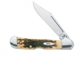 Case Mini Copperlock Amber Bone Pocket Knife