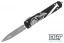 Microtech 122-10MLS Ultratech D/E - Black Handle - Apocalyptic Blade - Molon Labe Engraving - Signature Series