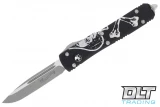 Microtech 121-10DCS Ultratech S/E - Black Handle - Apocalyptic Blade - Death Card Engraving - Signature Series