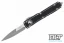 Microtech 120-10DBK Ultratech Bayonet - Distressed Black Handle - Apocalyptic Blade