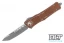 Microtech 144-10DTA Combat Troodon T/E - Distressed Tan Handle - Apocalyptic Blade