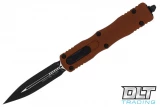 Microtech 227-1TA Dirac Delta D/E - Tan Handle - Black Blade