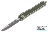 Microtech 148-10DOD UTX-70 S/E - Distressed OD Green Handle - Apocalyptic Blade