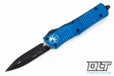 Microtech 142-1BL Combat Troodon D/E - Blue Handle - Black Blade