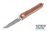 Microtech 149-10DTA UTX-70 T/E - Distressed Tan Handle - Apocalyptic Blade