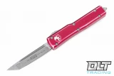 Microtech 149-10DRD UTX-70 T/E - Distressed Red Handle - Apocalyptic Blade