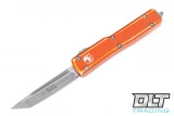 Microtech 149-10DOR UTX-70 T/E - Distressed Orange Handle - Apocalyptic Blade