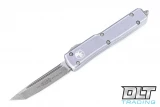 Microtech 149-10DGY UTX-70 T/E - Distressed Grey Handle - Apocalyptic Blade