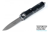 Microtech 231-10DBK UTX-85 S/E - Black Distressed Handle - Apocalyptic Blade