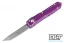 Microtech 123-10DVI Ultratech T/E - Distressed Violet Handle - Apocalyptic Blade