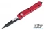 Microtech 120-2RD Ultratech Bayonet - Red Handle - Black Blade