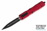 Microtech 227-1RD Dirac Delta D/E - Red Handle - Black Blade