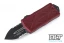 Microtech 157-2MR Exocet - Merlot Red Handle - Black Blade