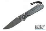 Chris Reeve Large Sebenza 31 - Ladder Damascus - Black Micarta Inlay