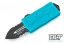 Microtech 157-2TQ Exocet - Turquoise Handle - Black Blade