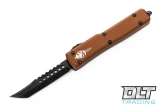 Microtech 419-1DLCTTAS UTX-70 Hellhound - Tan Handle - DLC Blade - Signature Series