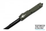 Microtech 419-1DLCTODS UTX-70 Hellhound - OD Green Handle - DLC Blade - Signature Series