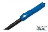 Microtech 419-1DLCTBLS UTX-70 Hellhound - Blue Handle - DLC Blade - Signature Series
