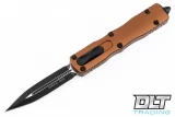 Microtech 225-1TA Dirac D/E - Tan Handle - Black Blade