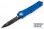Microtech 142-3BL Combat Troodon D/E - Blue Handle - Black Blade