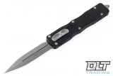 Microtech 227-10AP Dirac Delta D/E - Black Handle - Apocalyptic Blade