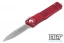 Microtech 142-12RD Combat Troodon D/E - Red Handle - Stonewashed Blade
