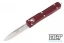 Microtech 121-10MR Ultratech S/E - Merlot Red Handle - Stonewashed Blade