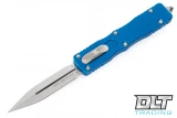 Microtech 227-10BL Dirac Delta D/E - Blue Handle - Stonewashed Blade