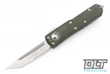 Microtech 233-11OD UTX-85 T/E - OD Green Handle - Stonewashed Blade