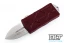 Microtech 157-10MR Exocet - Merlot Red Handle - Stonewashed Blade