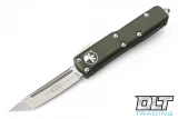 Microtech 233-10OD UTX-85 T/E - OD Green Handle - Stonewashed Blade