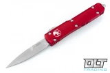 Microtech 120-10RD Ultratech Bayonet - Red Handle - Stonewashed Blade