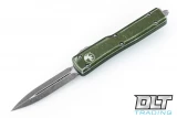 Microtech 147-10DOD UTX-70 D/E - Distressed OD Green Handle - Apocalyptic Blade
