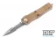 Microtech 138-11DTA Troodon D/E - Distressed Tan Handle - Stonewashed Blade