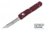 Microtech 123-10MR Ultratech T/E - Merlot Red Handle - Stonewashed Blade