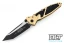 Microtech 161-1CG SOCOM Elite T/E - Gold Handle - Black Blade