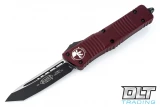 Microtech 144-1MR Combat Troodon T/E - Merlot Red Handle - Black Blade