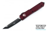 Microtech 123-1MR Ultratech T/E - Merlot Red Handle - Black Blade