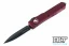 Microtech 122-1DLCTMR Ultratech D/E - Merlot Red Handle - Black Blade