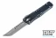 Microtech 219-10DBK Combat Troodon Hellhound - Distressed Black Handle - Stonewash Blade