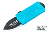 Microtech 157-1TQ Excocet - Turquoise Handle - Black Blade