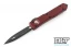 Microtech 122-1MR Ultratech D/E - Merlot Red Handle - Black Blade