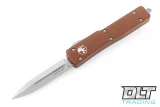 Microtech 147-10TA UTX-70 D/E - Tan Handle - Stonewash Blade