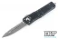 Microtech 142-12DBK Combat Troodon D/E - Distressed Black Handle - Stonewash Blade
