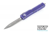 Microtech 147-10DPU UTX-70 D/E - Distressed Purple Handle - Stonewash Blade