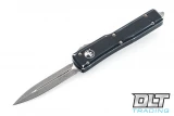 Microtech 147-10DBK UTX-70 D/E - Distressed Black Handle - Stonewash Blade