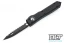 Microtech 122-3T Ultratech D/E - Black Handle  - Full Serrations - Black Blade