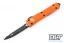 Microtech 122-3OR Ultratech D/E - Orange Handle  - Full Serrations - Black Blade