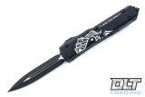 Microtech 122-1DM Ultratech D/E - Dead Man's Hand - Black Handle  - Black Blade